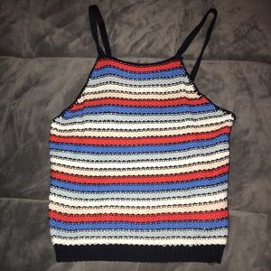 Red white blue crop top